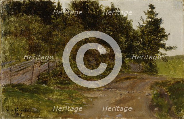 Path in the Forest, 1887. Creator: Eero Jarnefelt.