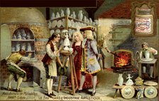 Porcelain manufacture in the 18th century (From a French Advertisement). Artist: Anonymous  