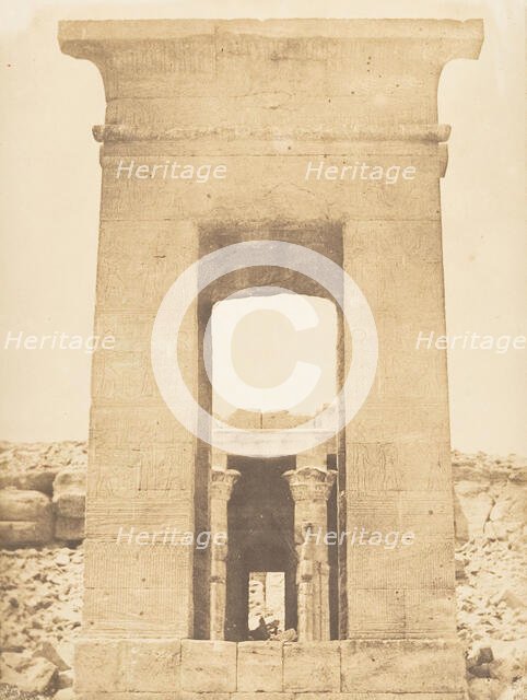 Propylon du Temple de Dandour (Tropique du Cancer), April 1850. Creator: Maxime du Camp.