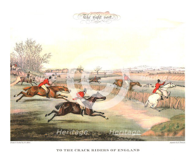 'The Right Sort. To The Crack Riders Of England', mid 19th century, (c1955). Creator: Unknown.