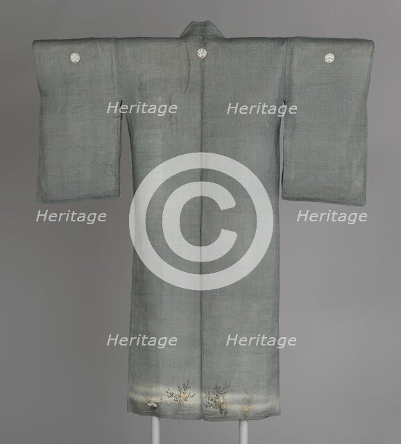 Kuro Tomesode, Japan, Meiji period (1868-1912), c. 1885. Creator: Unknown.