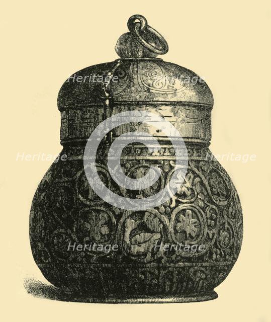 Ivory box, 750- 850 AD, (1881).  Creator: M Sullivan.