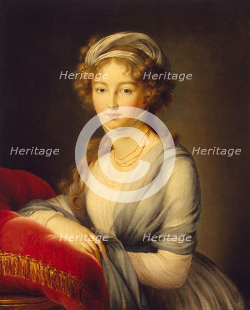 Portrait of Empress Elizabeth Alexeievna, Princess Louise of Baden (1779-1826), 1798. Artist: Vigée-Lebrun, Marie Louise Elisabeth (1755-1842)