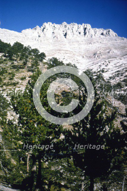 Mt Olympus, Greece, summit from the South, c20th century. Artist: CM Dixon.