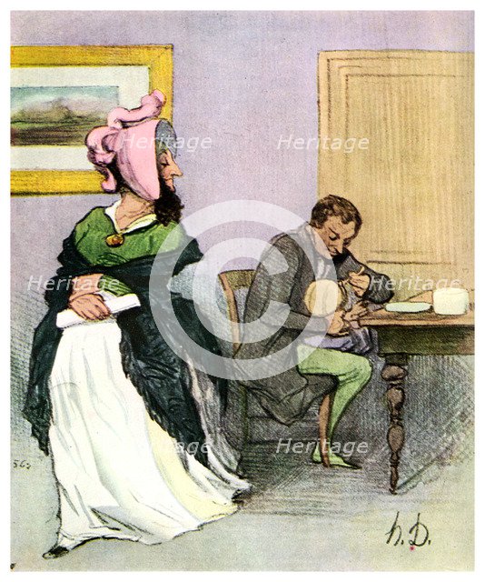 Equality of the sexes: Les Bas Bleus, 19th century (1956). Artist: Unknown