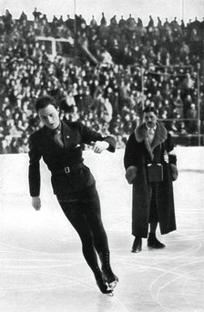 Karl Schäfer, Austrian figure skater, Winter Olympic Games, Garmisch-Partenkirchen, Germany, 1936. Artist: Unknown