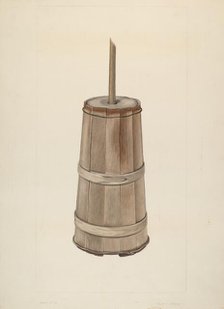 Wooden Churn, 1935/1942. Creator: Clyde L. Cheney.