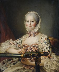 Portrait of the Marquise de Pompadour (1721-1764). Artist: Drouais, François-Hubert (1727-1775)