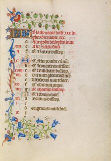 November Calendar Page; Book of Hours, after 1460. Creator: Unknown.