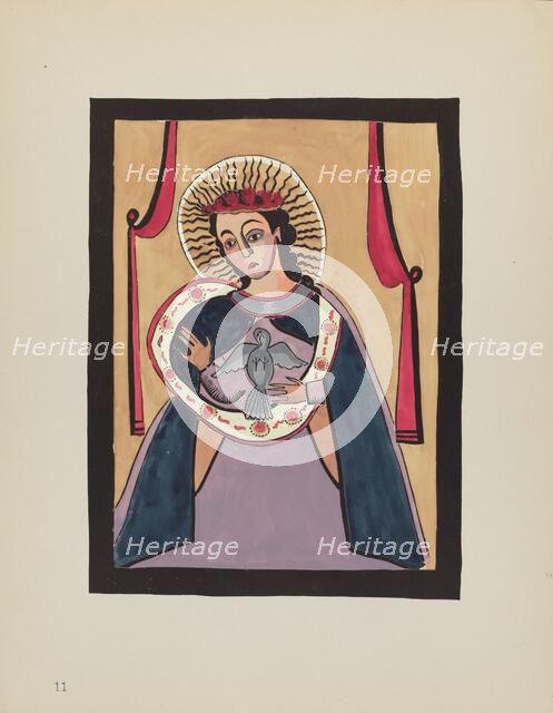 Plate 11: Annunciation: From Portfolio "Spanish Colonial Designs of New Mexico", 1935/1942. Creator: Unknown.
