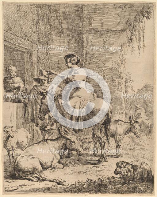 The Rest before the Inn. Creator: Nicolaes Berchem.