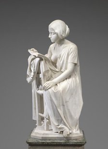 The Reading Girl (La Leggitrice), model 1856, carved 1861. Creator: Pietro Magni.
