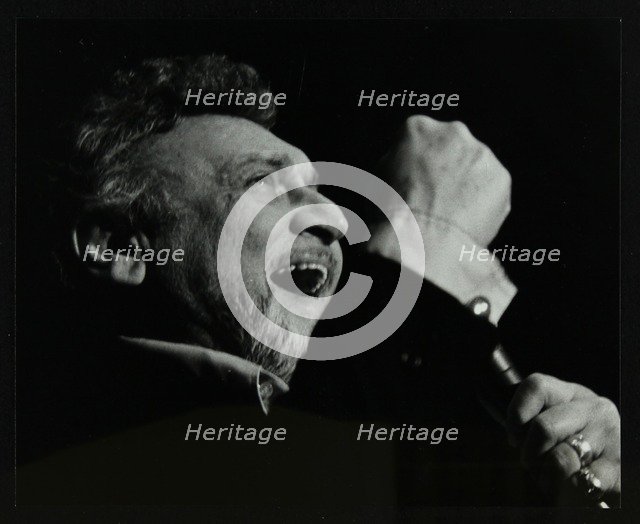 Frankie Laine on stage at the Forum Theatre, Hatfield, Hertfordshire, 10 May 1982. Artist: Denis Williams