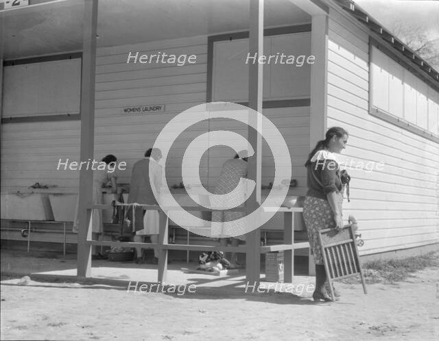 Some of the facilities of the Kern County migrant camp, California, 1936. Creator: Dorothea Lange.