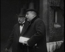 Two Male Diplomats Talking on Their Way Into St James's Palace, London, for a Meeting of the...,1920 Creator: British Pathe Ltd.