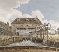 View of a flour mill at Isleworth, Middlesex, 1795. Artist: Anon