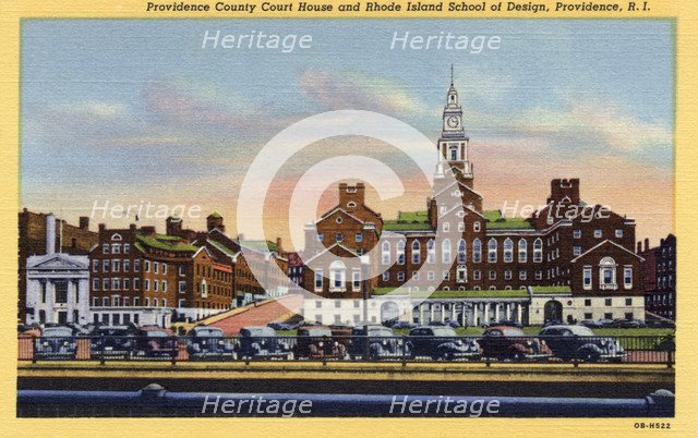 County Court House and Rhode Island School of Design, Providence, Rhode Island, USA, 1940. Artist: Unknown