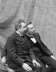Auguste and Louis Lumière, 1895. Creator: Anonymous.