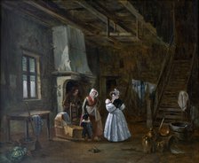 'Interior with Figures', 19th century. Artist: Desire Donny.