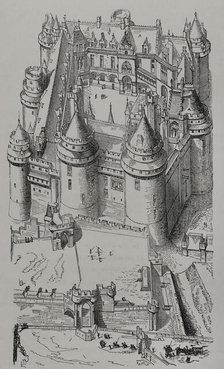 Castle of Pierrefonds, dated 1397, France. 1877.  Creator: Unknown.