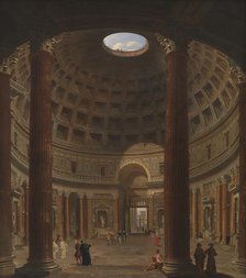 Interior of the Pantheon, Rome, 1706-1765. Creator: Giovanni Paolo Panini.