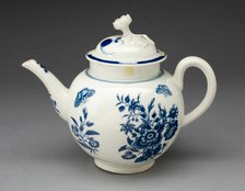 Teapot, Worcester, c. 1770. Creator: Royal Worcester.