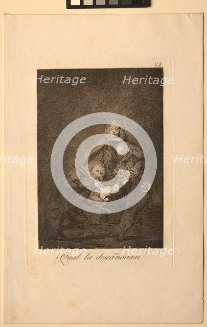 Caprichos: How They Pluck Her!. Creator: Francisco de Goya (Spanish, 1746-1828).