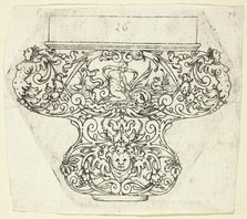 Plate 16, from twenty ornamental designs for goblets and beakers, 1604. Creator: Master AP.