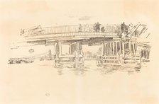 Old Battersea Bridge, 1879/1887. Creator: James Abbott McNeill Whistler.