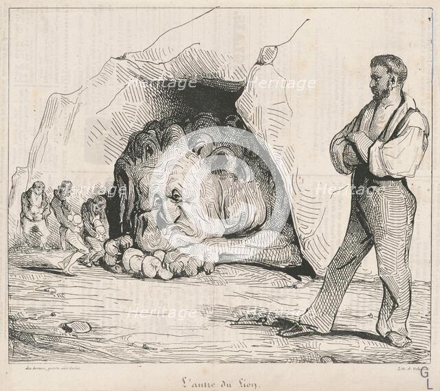 L'antre du lion, 19th century. Creator: Honore Daumier.