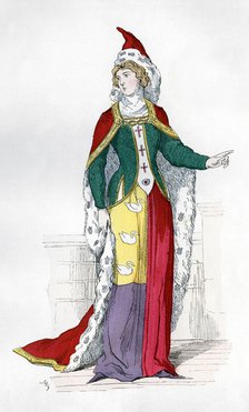 Noblewoman of the time of Charles V of France, 1364 (1882-1884). Artist: Unknown