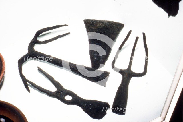 Roman Iron Agricultural Tools at Chatillon-Sur-Seine. France, c1st-2nd century. Artist: Unknown.