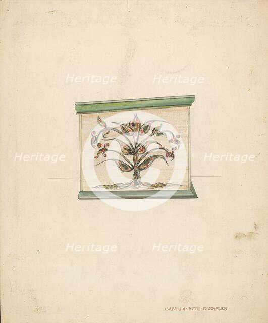 Small Decorated Box (side), c. 1937. Creator: Isabella Ruth Doerfler.