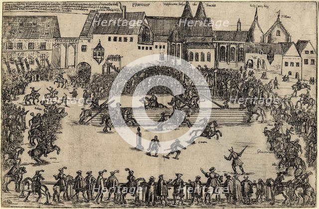 Tournament at the time of Henry I the Fowler (938), ca. 1575. Artist: Anonymous  