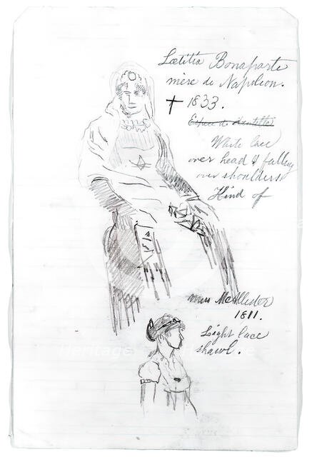 Laetitia Bonaparte, 1875-1876. Creator: Thomas Eakins.