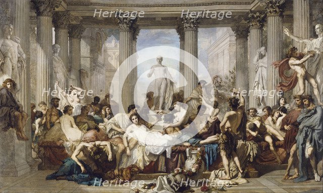 Romans during the Decadence, 1847. Artist: Couture, Thomas (1815-1879)