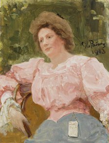 Young Woman in Rose Blouse, 1903. Creator: Il'ya Repin.