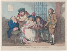 A Lady in Limbo, or Jew Bail Rejected, July 1, 1802., July 1, 1802. Creator: Thomas Rowlandson.