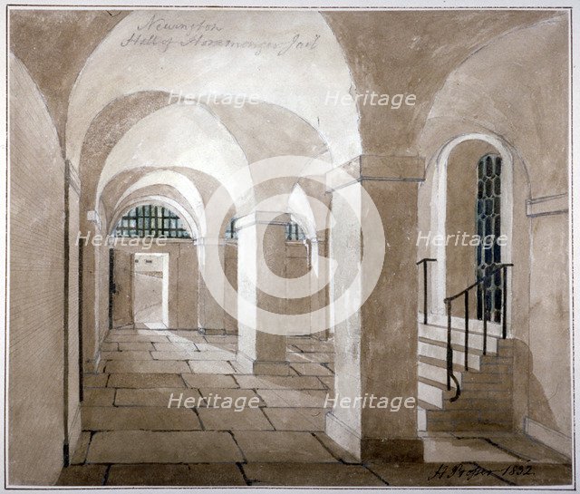 Interior view of a hall in Horsemonger Lane Prison, Union Road, Southwark, London, 1832. Artist: G Yates