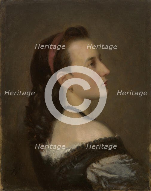 Portrait of a Young Lady, c1870. Creator: Aleksander Kotsis.