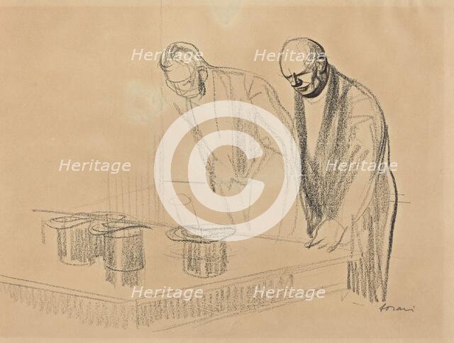 The Hats of the Allies [recto], c. 1914/1919. Creator: Jean Louis Forain.