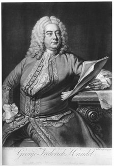 George Frideric Handel, German-born British Baroque composer, 1749. Artist: John Faber the Younger