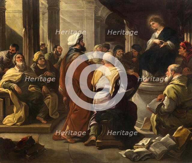 Christ among the Doctors, ca 1665. Creator: Giordano, Luca (1632-1705).