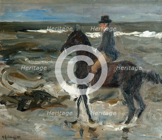Rider on the Beach. Artist: Liebermann, Max (1847-1935)
