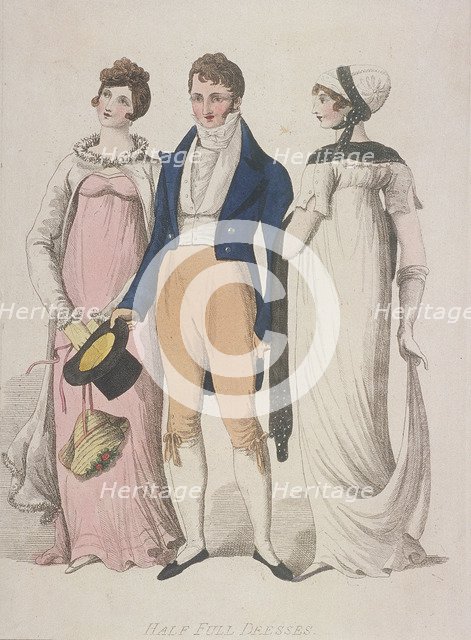 Half full dresses, c1810. Artist: W Read