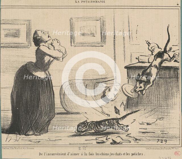 De l'inconvénient d'aimer a la fois ..., 19th century. Creator: Honore Daumier.