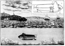 The submarine 'Nautilus', 1901. Artist: Poyet