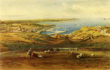 'General View of Guernsey from Port George', 1850, (1946).  Creator: Richard Principal Leitch.