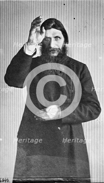 Grigori Yefimovich Rasputin, Russian mystic and 'holy man', c1914-c1916.  Artist: Anon
