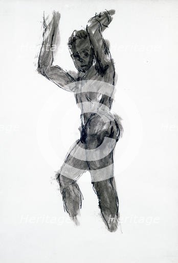 'Man of Profile Upright Washing', C1920. Creator: Francis Picabia.